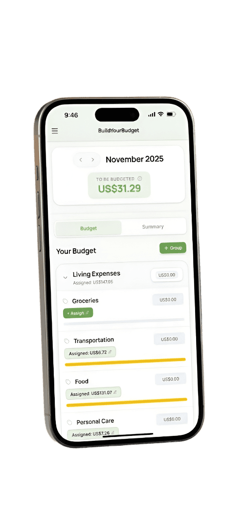 App dashboard screen secondary